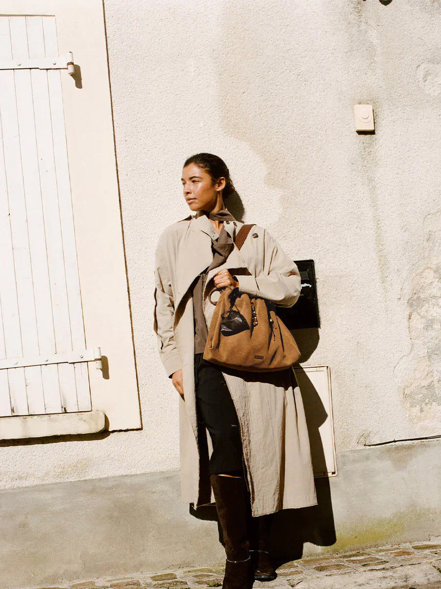 Medium Gather Bag Set - Ochre Suede