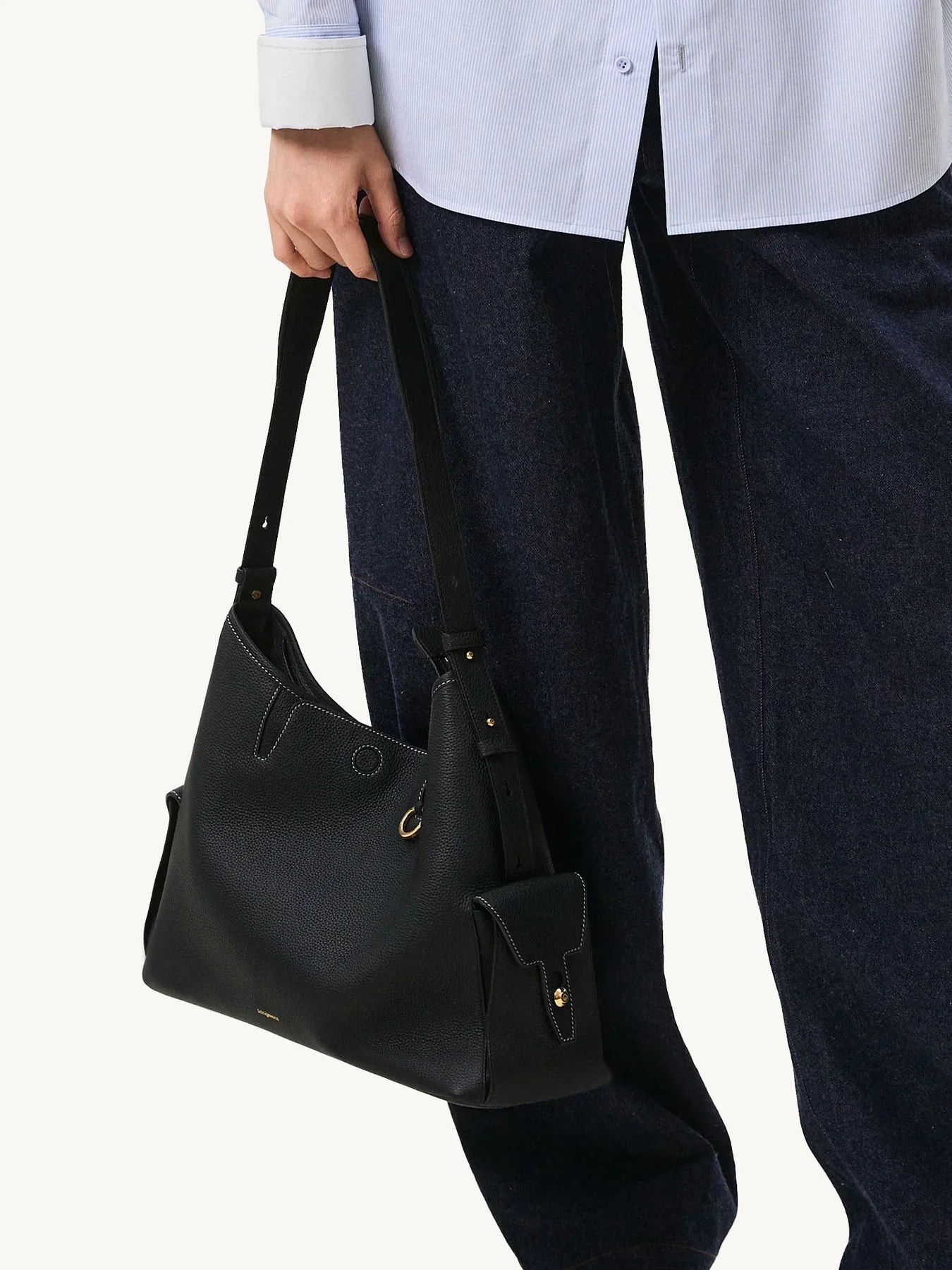 Medium Yore Hobo Bag - Onyx Grain