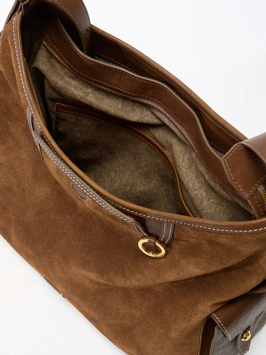 Medium Yore Hobo Bag - Sandal Suede
