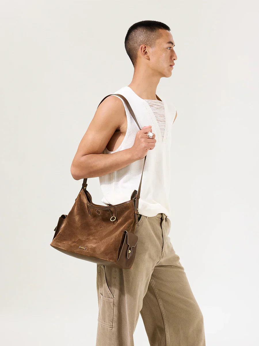 Medium Yore Hobo Bag - Sandal Suede