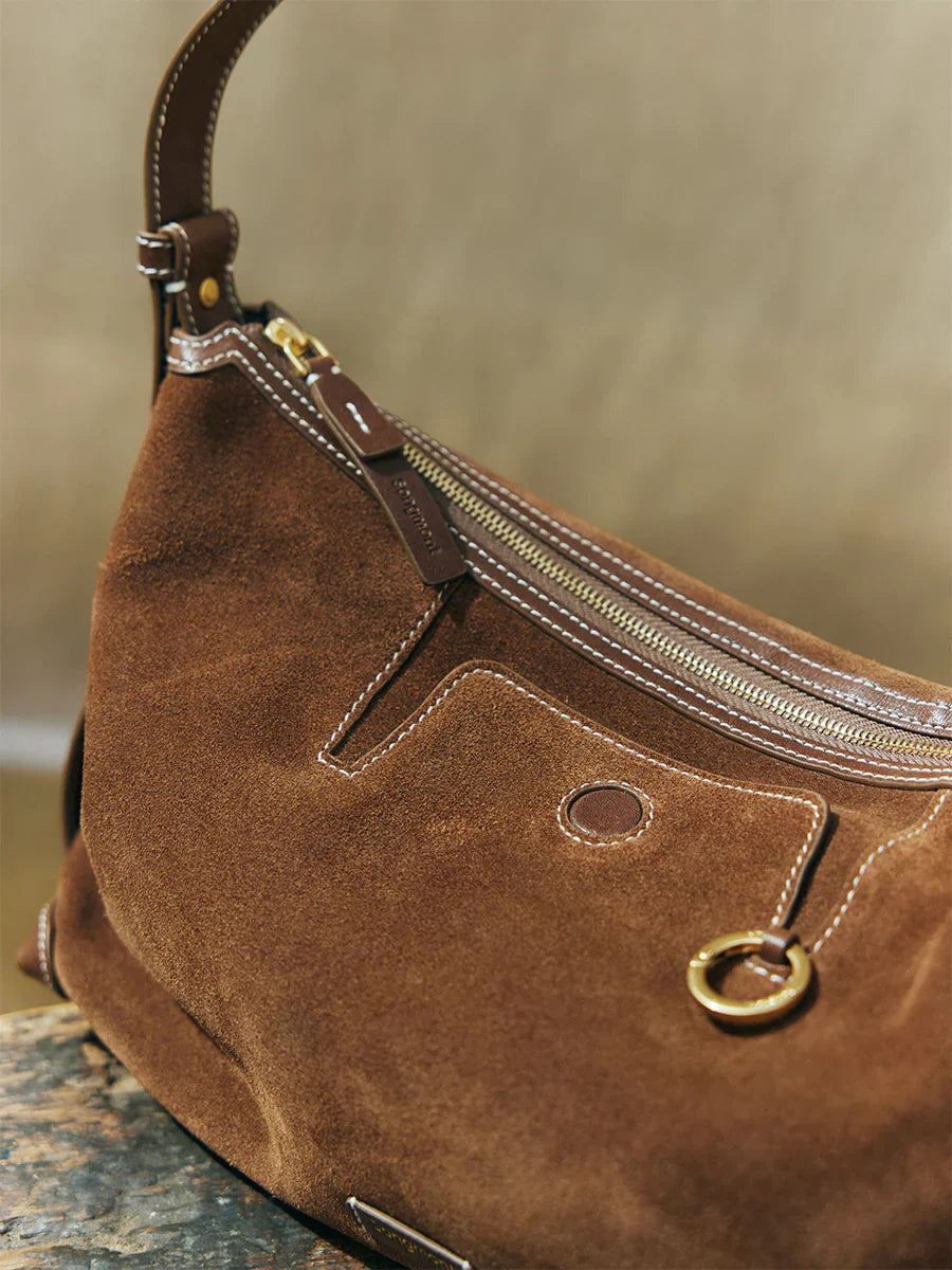 Small Yore Hobo Bag (Minimal Version) - Sandal Suede