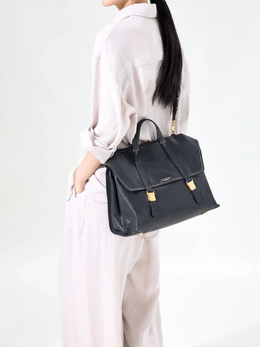 The Small Shan Briefcase - Onyx
