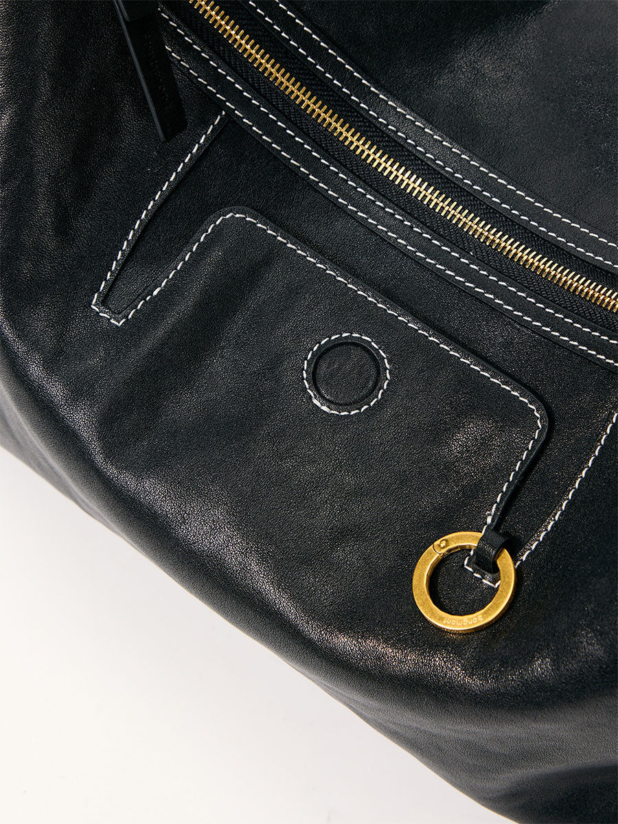 Small Yore Hobo Bag (Minimal Version) - Onyx